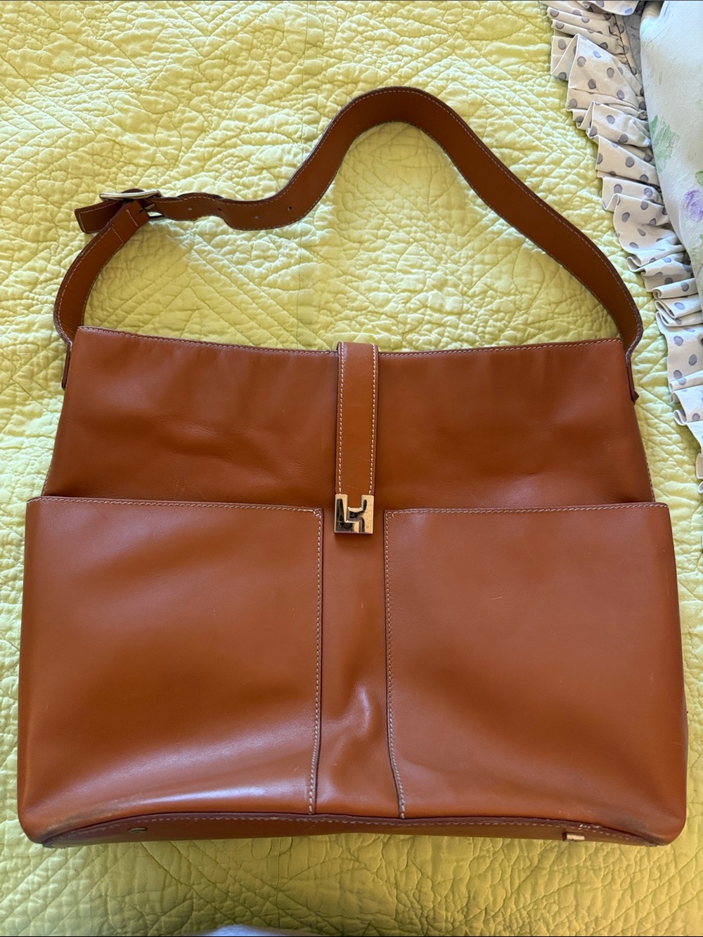 Lambertson Classic Women's Leather Shoulder Bag - Brown